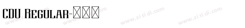 CDU Regular字体转换 CDU Regular字体转换